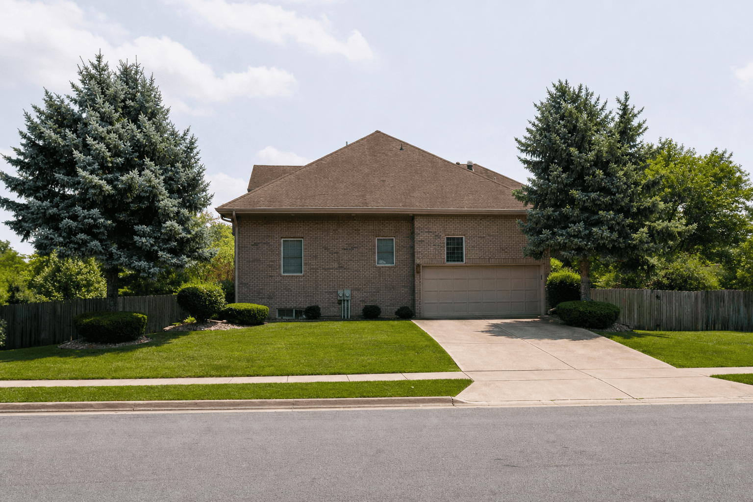 A home as publicly available imagery sees it, from the road