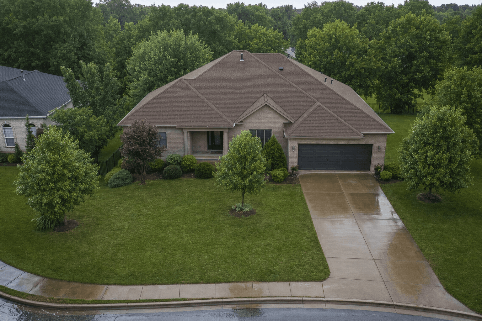 The same home, rendered with the work installed